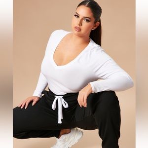 Your Everyday Long Sleeve Tee in White -S